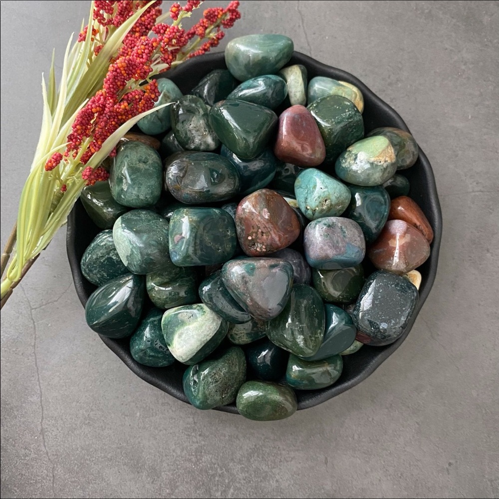 (2) Tumbled Bloodstone Stones